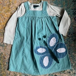 Mini Boden Adorable Blue Corduroy Jumper size 5-6!